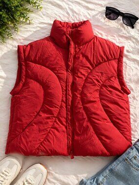Red Puffer Vest (Size XXL) - NEW without the tag